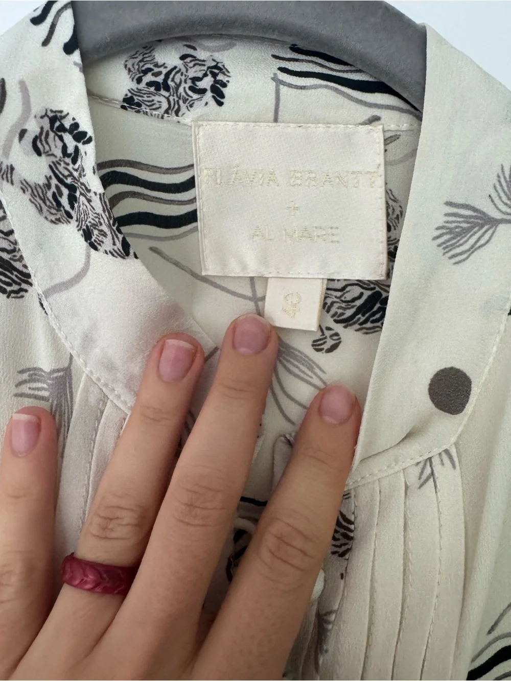 Off-White Silk Dress Printed Luxury Swim Coverup